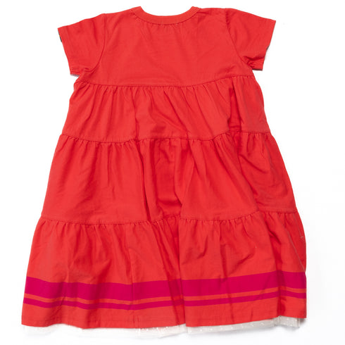 【130~150】 ダブルラインヘムティアードワンピース★2124696j★キッズサイズ 子供服